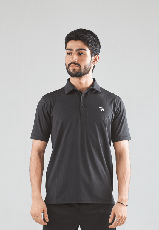 Black Polo - Premium Dri-fit Shirt | Imported Fabric