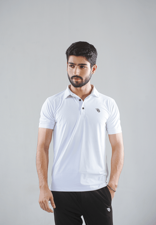 White Polo - Premium Dri-fit Shirts |Imported Fabric