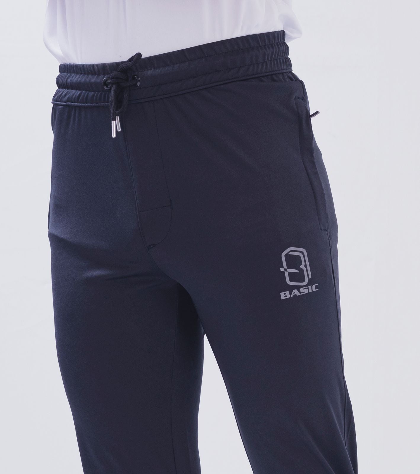 Navy Dryfit Gym Trouser  with Side Pocket Reflector logo