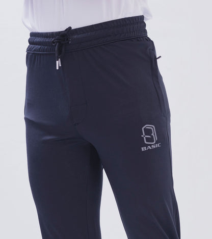 Navy Dryfit Gym Trouser  with Side Pocket Reflector logo