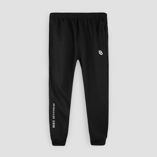 Cotton Fleece Trackpants - Black