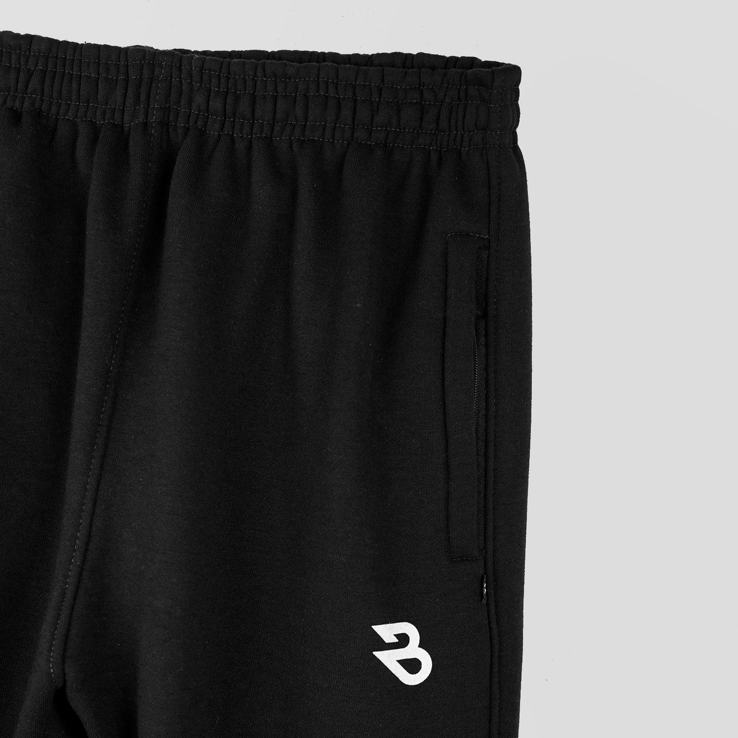 Cotton Fleece Trackpants - Black