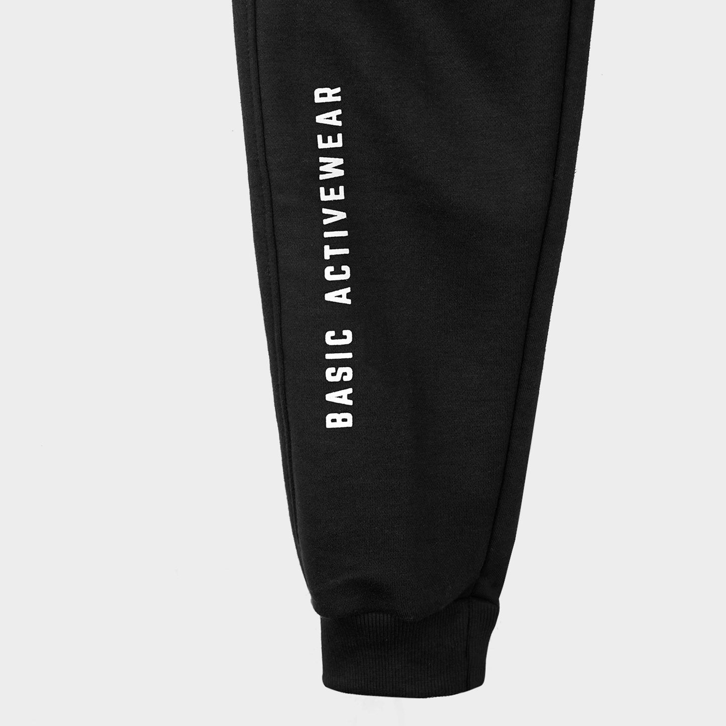 Cotton Fleece Trackpants - Black