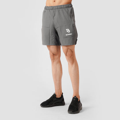 Comfort Athletic Shorts-Grey