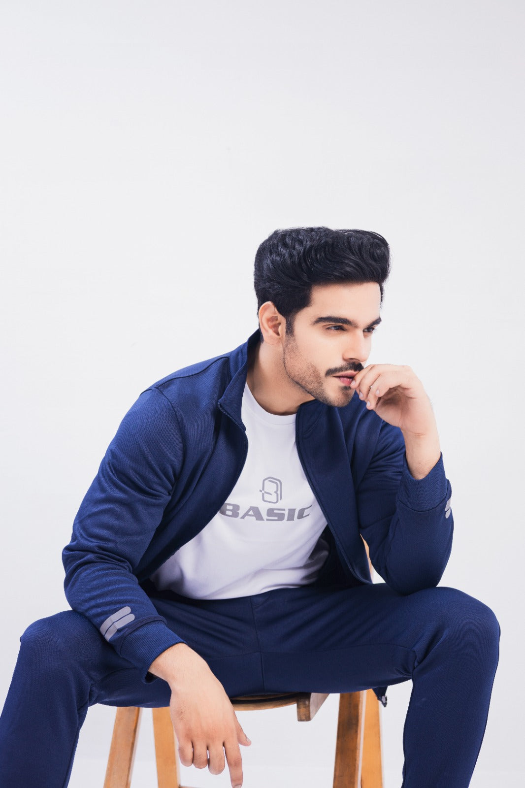 Navy Blue - Poly Fleece Tracksuit