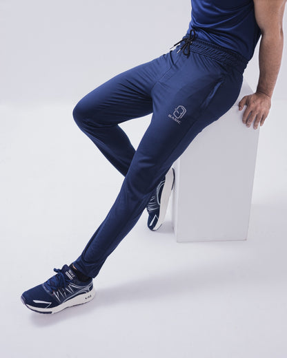 Navy Dryfit Gym Trouser  with Side Pocket Reflector logo