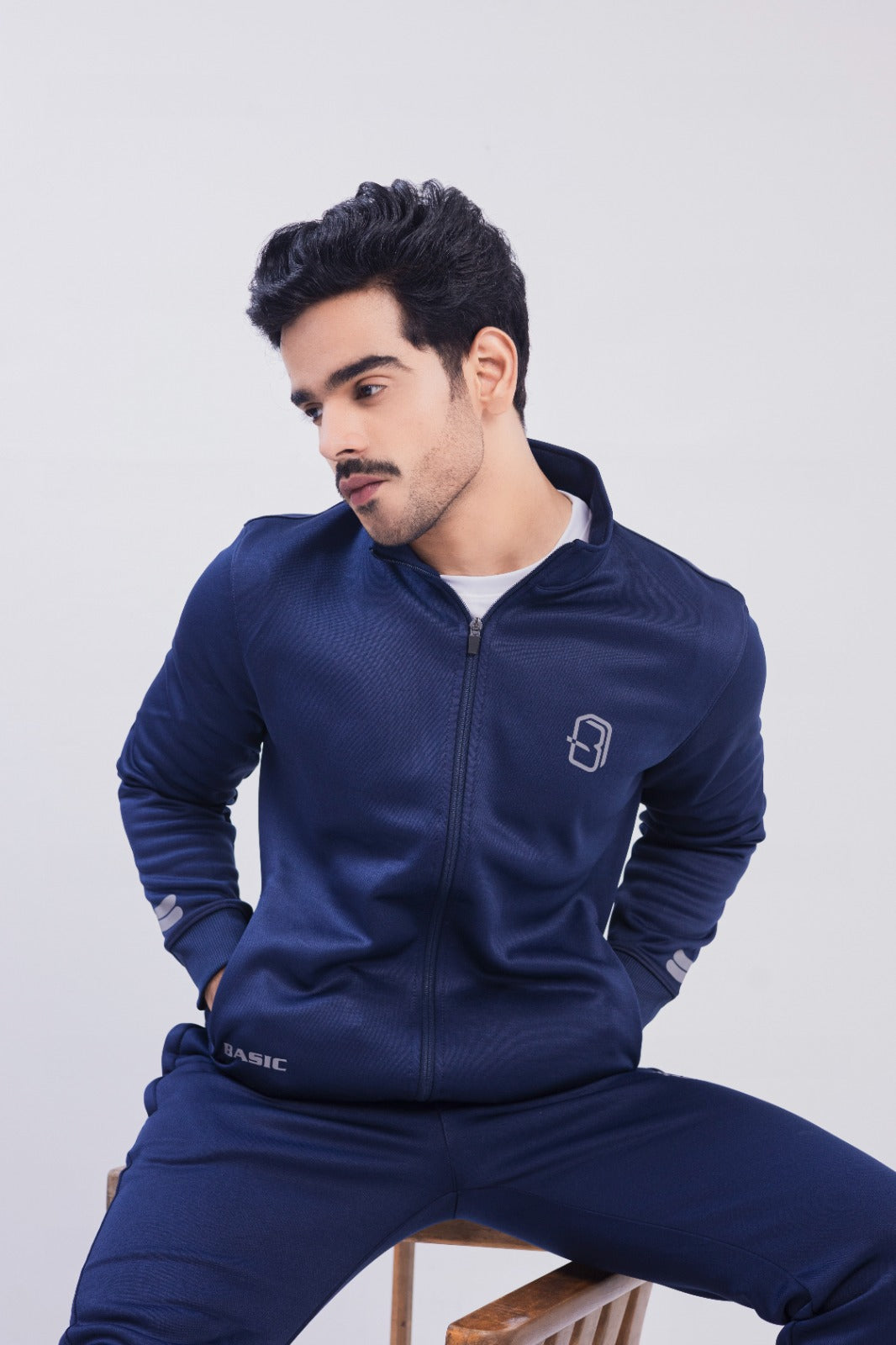 Navy Blue - Poly Fleece Tracksuit