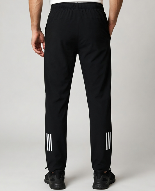 Structure Trouser - Black | Imported Fabric | Dry-Fit Micro-Stretch