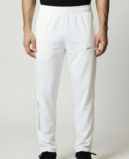 Luma - Trouser (White) | Imported Fabric | Dry-Fit Micro-Stretch