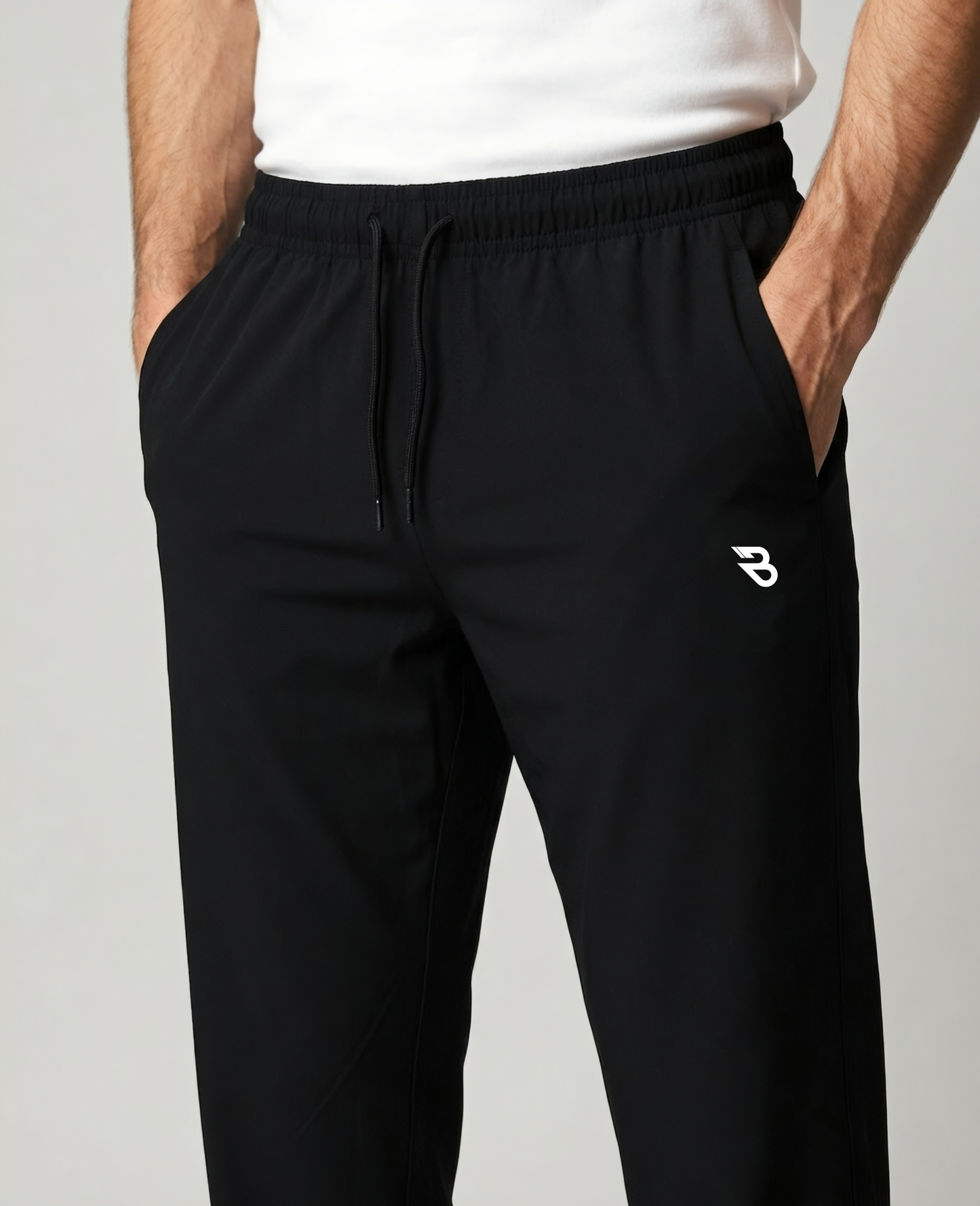 Structure Trouser - Black | Imported Fabric | Dry-Fit Micro-Stretch