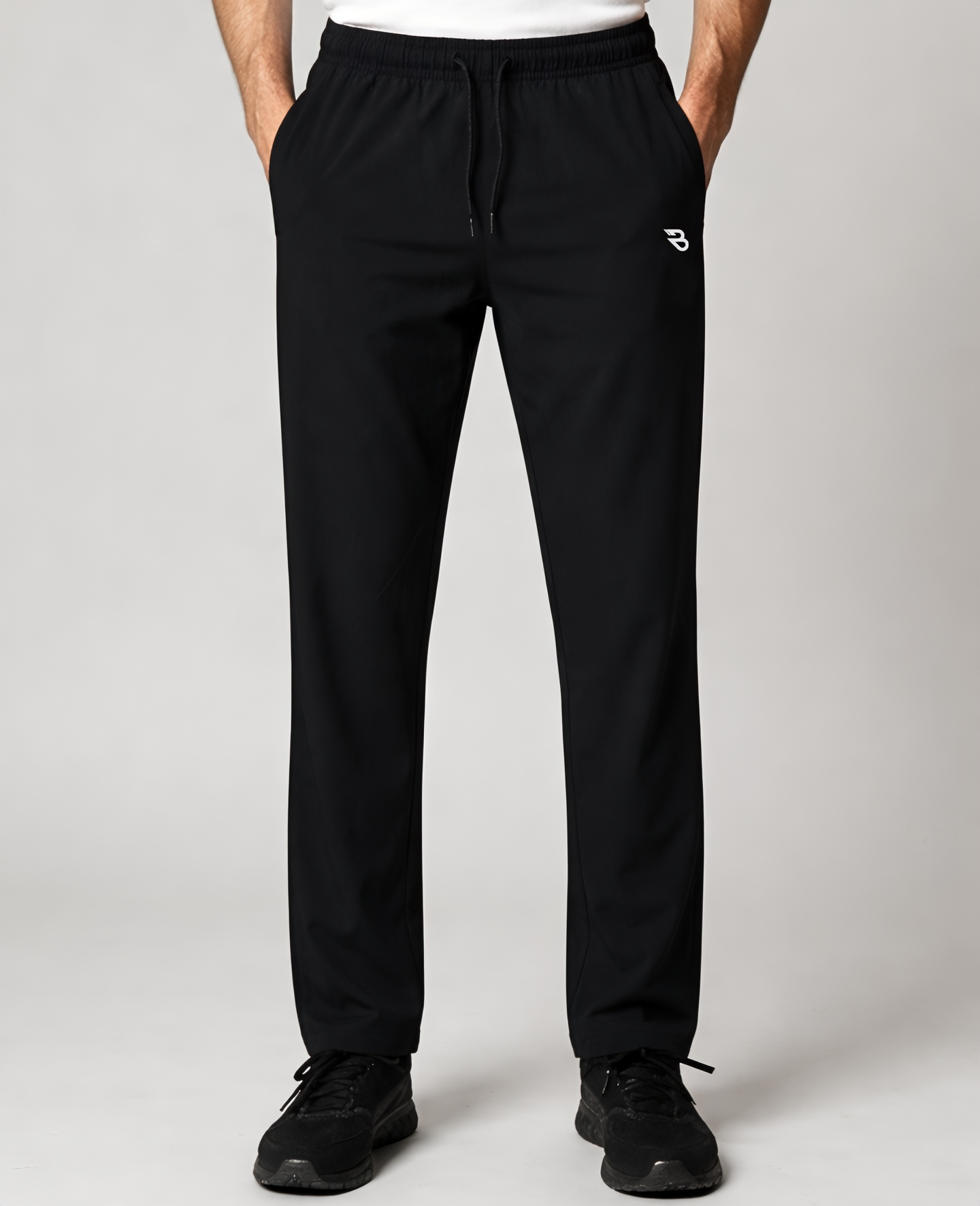 Structure Trouser - Black | Imported Fabric | Dry-Fit Micro-Stretch