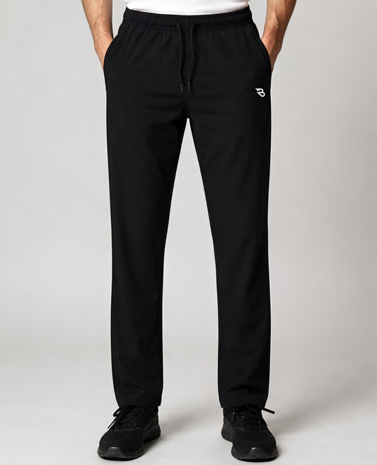 Structure Trouser - Black | Imported Fabric | Dry-Fit Micro-Stretch