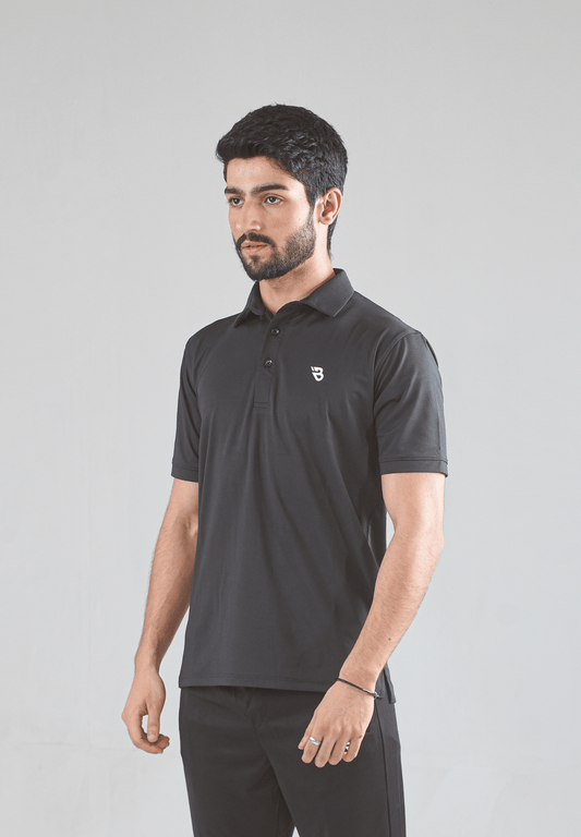 Black Polo - Premium Dri-fit Shirt | Imported Fabric