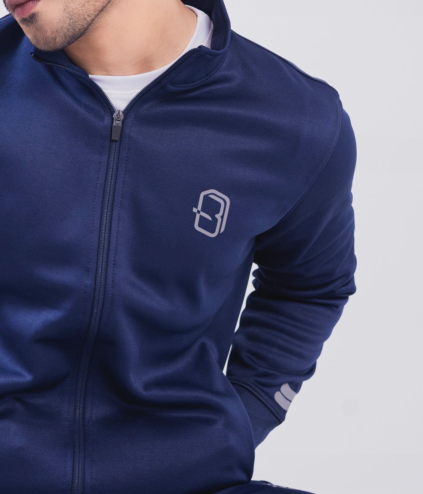 Navy Blue - Poly Fleece Tracksuit